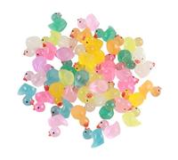 Washranp Miniature Duck Decor Sure Here's A Product Title for Listing Mini Figurine Glow-in-the-dark Resin Little Ornament Tiny Animal Toy Statue Fairy Garden Mix Color 40pcs