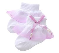 Washranp Newborn Socks -Skid Spring Baby Short Socks Good Elastic for Protection 1 Pair Purple S