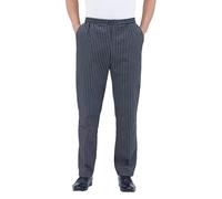 Washranp Unisex Chef Pants Chef Pants Unisex Loose Elastic Waist Soft Breathable Pockets Stretchy Service Cook Restaurant Uniform Waiter Secure Trousers Cool Black M