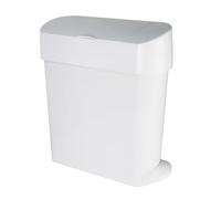 Washroom Hub Pedal Operated Sanitary Bin 22L - Slimline Design for Narrow Cubicles - Side Opening for Easy Servicing - Feminine Hygiene Waste Disposal - Easy to Clean - Robust Design