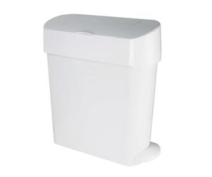Washroom Hub Pedal Operated Sanitary Bin 22L - Slimline Design for Narrow Cubicles - Side Opening for Easy Servicing - Feminine Hygiene Waste Disposal - Easy to Clean - Robust Design