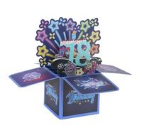 Wasise 18th Birthday Cards for Boys - Birthday Card, 3D Pop up Card, Stylish Design with Envelope Note, Unique 18th Cards for Boys, Popup Gifts for Women, Gift for Boy Teen Milestone Celebration