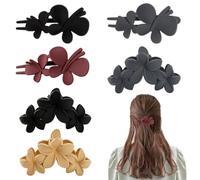 Wasise 6PCS Flower Butterfly Clips for Hair, Gentle Morandi Shades