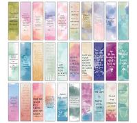 Wasise Bible Bookmarks - 30 Pcs Christian Bookmarks, Bible Tabs Study Accessories, Christian Gifts for Women, Men, Teachers, Students, Inspirational Quotes, Reading Paper Book Supplies