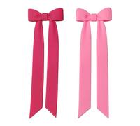 Wasise Bow Bookmark - 2PCS Pink and Dark Red Silicone Bookmark, Cute Bookmarks for Book Lovers, Coquette Gifts, Girly Bookmarks, Bow Stationery, Page Ties, Cute Bow Page Markers, Christmas Gifts