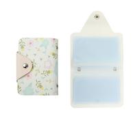 Wasise Bus Pass Holder - Bus Pass Wallet, Credit Card Holder, Stylish Oyster Card Holders with Snap Closure, Travel Card Holders Wallet, Pink Flower Pattern Bus Pass Wallets with Multiple Card Slots