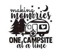 Wasise Campervan Decals - Motorhome Decals, Car Wall Stickers, Making Memories Stars and Moon Camping Outdoor Car Stickers, Campervan Window Glass Gifts, Personalised Truck Sticker Decal for Window