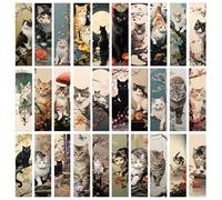 Wasise Cat Bookmark - Paper Cat Bookmark, Cat Bookmarks for Cat Lovers, Book Marker, for Teachers, Students, Book Lovers Gifts, Women, Reader, Reading Accessories Gift, Page Holder 30 PS