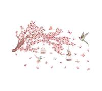 Wasise Cherry Blossom Tree Wall Sticker - Wall Stickers for Bedrooms, Flower Walls Stickers, Pink Walls Art Sticker, Pink Blossom Tree, Decorations for Living Room