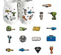 Wasise Croc Charms Dad - 15PCS Funny Croc Charms, DIY Shoe Clips Accessories, Easy-Attach Charm for Shoes Sandals Bracelets, PVC Shoe Charm Accessories Decor,Birthday Gifts for Men,Father's Day Gifts