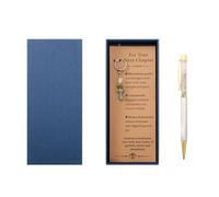 Wasise Crystal Pen - New Chapter Gifts, Teacher Pens, Crystal Pen with Gift Box, Card and Keychain, leaving gifts for Colleagues Women, Exam Good Luck Gift, New Job New Beginning Inspirational Gift