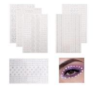 Wasise Face Gems - 6PCS Self-Adhesive Face Gem Stickers Set, Gemstone Jewels Stickers for Craft DIY and Festival Essentials, Crystal Rhinestone Eyes Nails Body Temporary Tattoo for Women & Girls Party