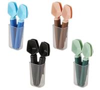 Wasise Food Clips Bag Sealing Clip - 16 Pcs 4 Colours Bag Clips for Food Storage, Multi-function Magnetic Storage Box Refrigerator Magnet, Measuring Quantitative Spoon Snack Kitchen Sealing Clip