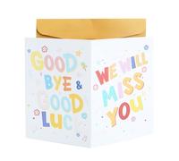 Wasise Goodbye Card - Good Luck Cards, Miss You Card, Large Retirement Leaving Cards for Colleagues Women, Goodbye Gifts, Good Luck & We Will Miss You Message for Colleagues Friends