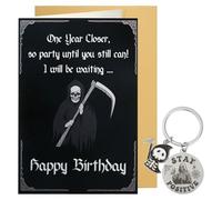 Wasise Gothic Birthday Card - Ghostface Merch, Scream Merch, Wicked Card, Horror Valentines Gift, I Wanted to Call to Say Happy Birthday Horror Themed Day Cards, Funny Halloween Gifts for Friends (B)