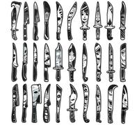 Wasise Horror Bookmark - Gothic Bookmark, Horror Novelty Bookmarks Set, Fake Knife Shapes Gothic Book Accessories, Dark Comics Page Holders, for Book Fans, Writers, Scholars, Bookworms, Friends 10ps