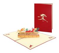Wasise Horse Birthday Card - 3D Pop Up Cards, 3D Eventing Birthday Card with Envelope, Beautiful Show Jumping Pop Up Cards, HorsWasie Lover Gifts for Equestrians, Funny Horse Gift for Family Friends