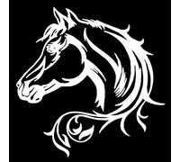 Wasise Horse Sticker - Black Horse Decals for Vehicles, Horses Wall Sticker, Caravan Decal, Motorhome Decals, Camper Van Decal, Horses Laptop Stickers, Car Stickers and Paster (White)