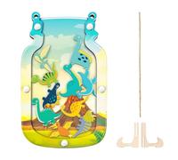 Wasise Kids Reward Jar - Good Behavior, Toddler Potty Training, Responsibility Chart for Kids at Home, Good Behavior Chart for Toddlers Boy and Girls, Wooden Points Reward Jar (DINASOUR)