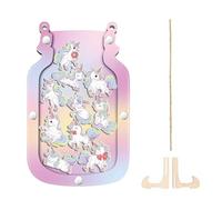 Wasise Kids Reward Jar - Good Behavior, Toddler Potty Training, Responsibility Chart for Kids at Home, Good Behavior Chart for Toddlers Boy and Girls, Wooden Points Reward Jar (UNICORN)