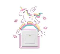 Wasise Light Switch Sticker - Unicorn Wall Stickers, Unicorn Wallpaper, Cute Room Decor for Room Decor, Special Light Switch Stickers, Rainbow Wall Stickers,Rainbow Wallpaper Accent, Bedroom Decor