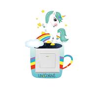 Wasise Light Switch Sticker - Unicorn Wall Stickers, Unicorn Wallpaper, Cute Room Decor for Room Decor, Special Light Switch Stickers, Rainbow Wall Stickers,Rainbow Wallpaper Accent, Bedroom Decor