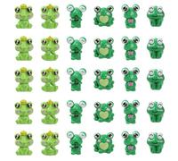 Wasise Mini Resin Frogs - 30PCS Mini Resin Figurines, Frog Party Decorations, Miniature Froglet Figurines, Tiny Froglet to Hide, Frog Desk Accessories, Tiny Toy Frogs, Ranas Decorativas