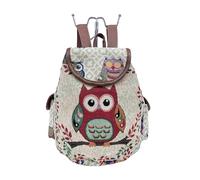 Wasise Owl Bag - Owl Backpack, Backpack Womens, Bohemian Bag, Shoulder Bag Ethnic Style Owls Jacquard for Shopping, Work, Daily Life, Studying, for Friends, Colleagues, Best Friends Family Gifts