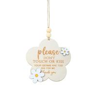 Wasise Please Dont Touch Baby Sign - Daisy Decor with Gold Lettering, Don't Touch Baby Sign for Newborn Girl Boy Pram Nursery Hospitals Baby Carriers, No Touching Baby Reminder for Birthday Party