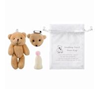 Wasise Pocket Bear Hug Inspirational Gift Set - Cute Small Teddy Bears with Pin and Warmth Message Card, Sweet Comfort Token Companion for Friends Women, Ideal for Get Well and Thinking of You Gifts