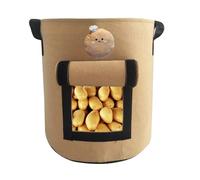 Wasise Potato Storage - Potato Storage Bag 10 Gallon with Cushion, Large Potato Sack with Blackout Lining, Breathable Non-Woven Fabric Bag to Keep Potatoes Fresh, Kitchen Storages for Root Vegetables