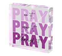 Wasise Purple Bedroom Accessories - 10X10CM Acrylic Ornaments, Christian Gifts for Women, Office Desk Accessories, Room Decor Aesthetic, House Decorations Living Room, Christian Home Decor (Purple)