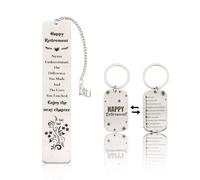 Wasise Retirement Bookmark - Retirement Gifts for Women with Bookmark and Keychain, Funny Book Mark for Adults,Enjoy The Next Chapter,Retirements Gifts for Teachers,Doctors,Nurses,Other Staff Members