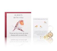 Wasise Robin Memorial Gifts - Sympathy Gift, Robin Keyring with Card,Robins Greeting Card With Envelope, Bereavement Gifts,Those We Love Don't Go Away Card and Bereavement Keychain for Friend Family
