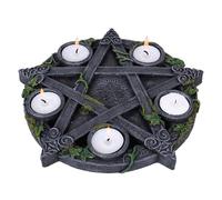 Wasise Star Candle Holder - Witchy Decor, Astrology Pentacle Altar Plate Resin Tealight Holder Tray Witchcraft Altar Supplies for Witchcraft Wiccan Tarot Supplies Divination Props