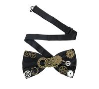 Wasise Steampunk Accessories - Punk Accessories, Mechanical Gears Neck Bow Tie, Goth Adjustable Satin Bow Tie with Alloy Hook, Punk Accessorie for Weddings Parties Events Carnival Cosplay Role-Playing