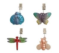 Wasise Table Cloth Clip - 4PCS Insect Shaped Tablecloth Pendant Clips, Curtain Weights for Hems, Tablecloth Clips for Tables, Pendant Table Clip for Tablecloths Kit for Outdoor Garden Party Picnic