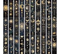 Wasise Witch Bookmark - 30PCS Space Theme Moon Star Bookmarks, Bookmark Set, Galaxy Starry Sky Clip in Book Mark Page, Gothic Book Accessories,Space Bookmarks for Teachers Reading Gifts