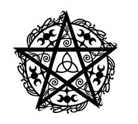 Wasise Witchy Home Decor - Gothic Wall Art, Pentagram Decoration Metal Wall Art, Pagan Decor for Wiccan Decorations, Black Gothic Walls Hanging Decoration, Witchy Gifts for Women,Pentagram Decorations