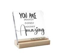Wasise You Are Amazing Gifts - Encouragement Gifts, Motivational Desk Decor with Wooden Stand, Cheer Up Hard Time Gift, Encouragement Decor Sign, Inspirational Signs for Office Women Friend Teen