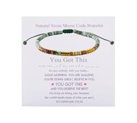 Wasise You Got This Bracelet - Morse Code Bracelets, Good Luck Bracelet, You Got This Gifts for Women, Morse Code Jewelry, Don't Let The Hard Days Win Bracelets, Inspirational Bracelets for Women