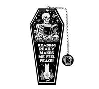 Wasisie Gothic Bookmark - Bookmarks for Women, Book Lover Gifts, Funny Bookmarks, Tarot Bookmark, Skeleton Tarot Cards Book Marks, Stainless Steel Funny Book Mark with Chain, Unique Book Lover Gifts