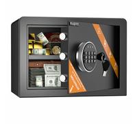 WASJOYE 19L Safe Box, Money Safe Lock Box with Electronic Digital Keypad, Cabinet Security Safe with Keys for Home Office Hotel Business Jewelry Gun Cash Use Storage