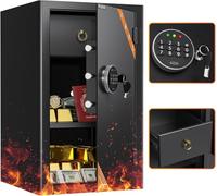 WASJOYE 88.8L Large Cabinet Safe Box-Home Security Safe Box with Digital Keypad Safety Key Lock, Cabinet Safe Box for Home Office Hotel Business Document Money Jewelry Passport Storage