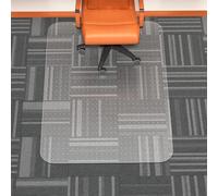 WASJOYE Carpet Protector Chair Mat, 90x140 cm Non-slip Office Chair Mat Floor Protector Cover PVC Mat, 2.2mm Thick Rectangular Carpet Floors Mat for Home Computer Desk Rolling Chair