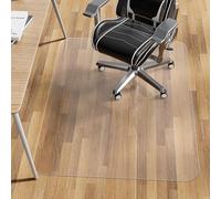 WASJOYE Chair Mat for Hard Floor, Large Desk Protection Mat 90x120cm, Transparent PVC Computer Hardwood Chair Mat Floor Protector for Home Office Study Wooden Floors