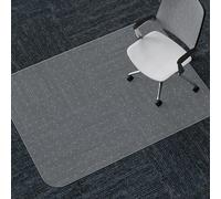WASJOYE Office Chair Mat Carpet 90x120 cm Carpet Protector Non-slip PVC, Home Office Chair Floor Protectors, 2.2mm Thick, Transparent for Home Computer Desk Rolling Chair
