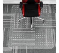 WASJOYE Office Chair Mat for Carpet, 75x120cm Desk Chair Mat for Carpet Floors, Clear 2.2mm Thick Rolling Computer Chair Mats with Non-Slip Studded for Home and Office Low Pile Carpets
