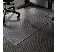 WASJOYE Office Chair Mat for Carpet, 90x120 cm Clear Carpet Floor Protector Cover PVC Mat with Non-Slip Studded, 2.2mm Thick T shape for Home Computer Desk Rolling Chair
