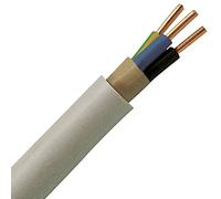 Waskönig-Walter, 5 Electric Sheathed Cable NYM-J 3 x 2.5 mm2 50 m Ring (German Branded Product) VDE Grey Sheath (RAL7035)
